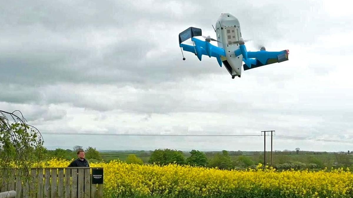 Watch: Drone delivers first Amazon parcels in UK